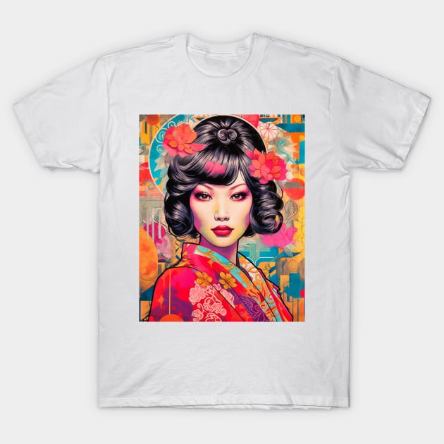 The Asian American Pop Street Mosaic T-Shirt by Unboxed Mind of J.A.Y LLC 